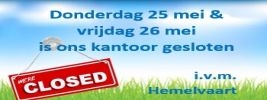 Sluiting kantoor Hemelvaart 2017